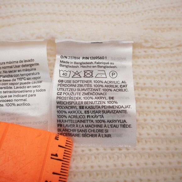 NWT Divided H&M Women's Sz XL Knit Sweater Vest Pullover Top Cream Black - Picture 8 of 9